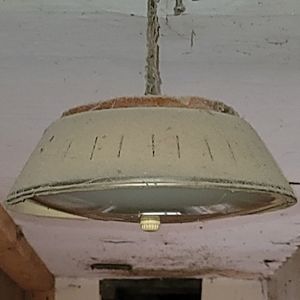 1950s Waldorf Astoria Flush Mount Dish Light